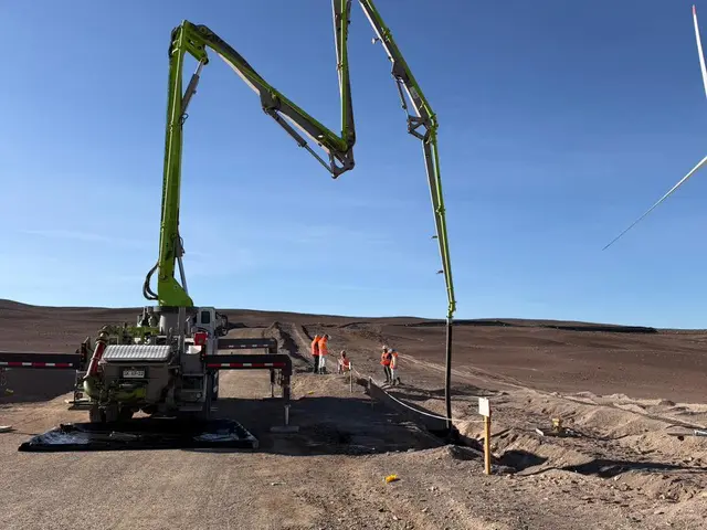 Bomba de hormigón para fundación