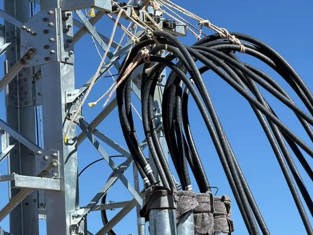 Cables en estructura reticulada